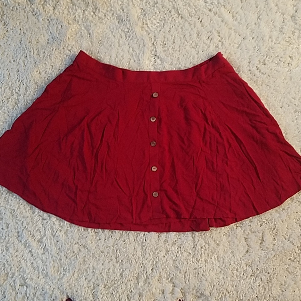 Modcloth: Red/ burgundy skirt NWOT